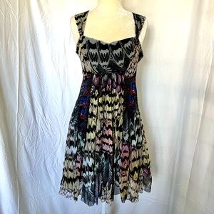 Elana Kattan dragonfly mesh dress, M